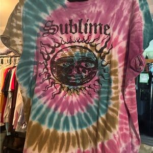 Sublime Tie-Dye Short Sleeve Tee - Pink, Blue, Green